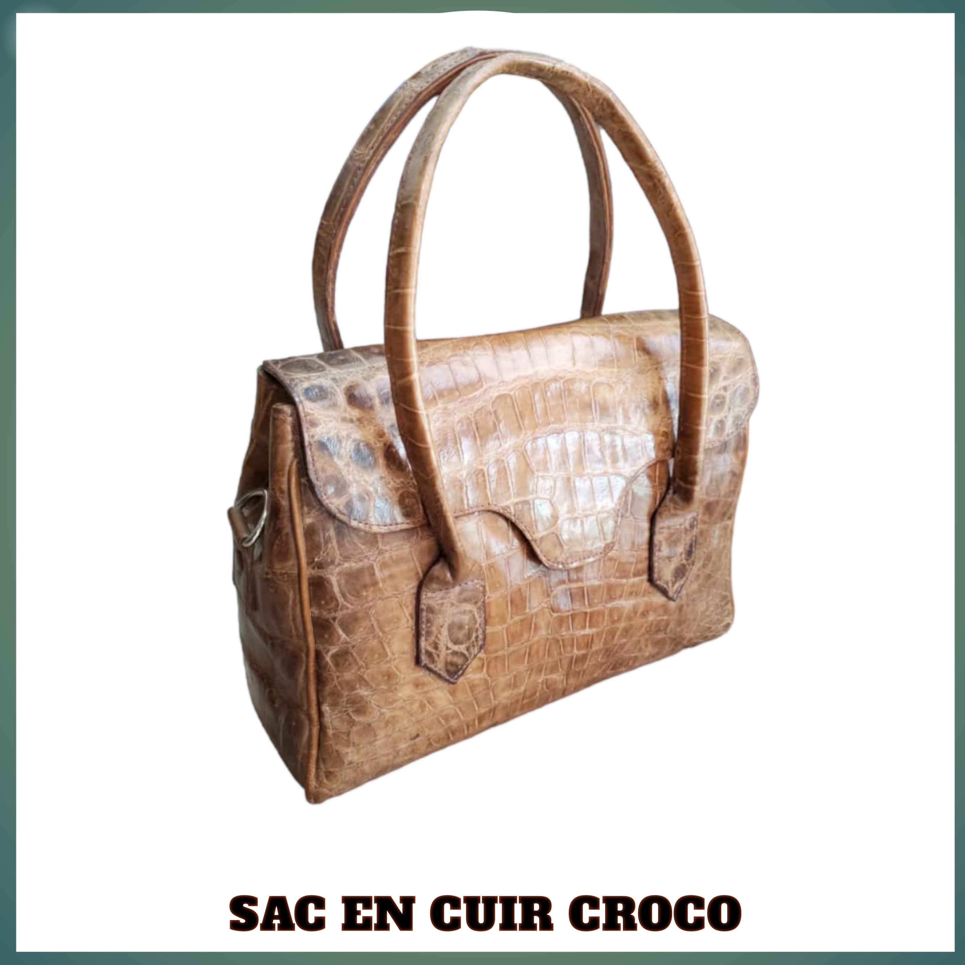 SAC EN CUIR CROCO